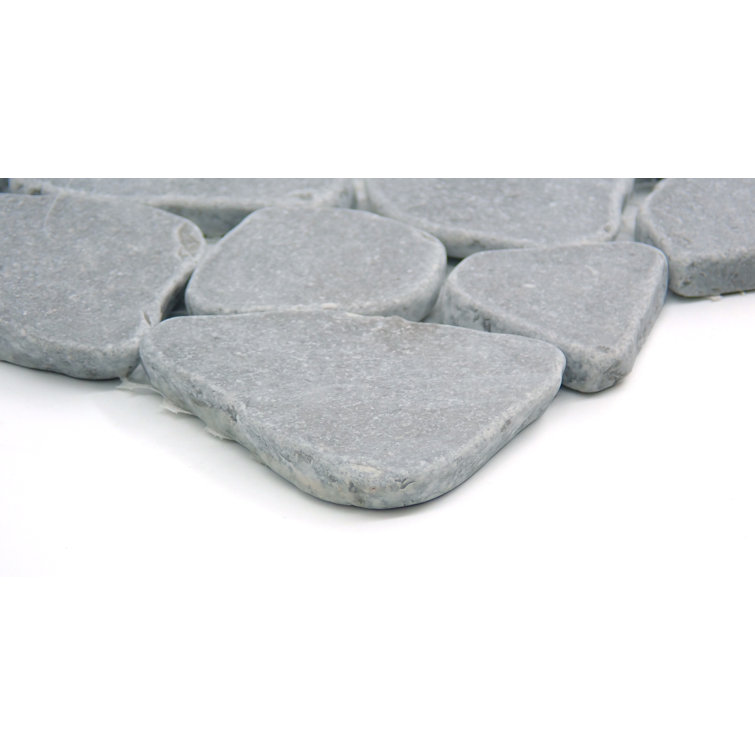 Silver Pebble Stone 12x12 Mosaic Tile