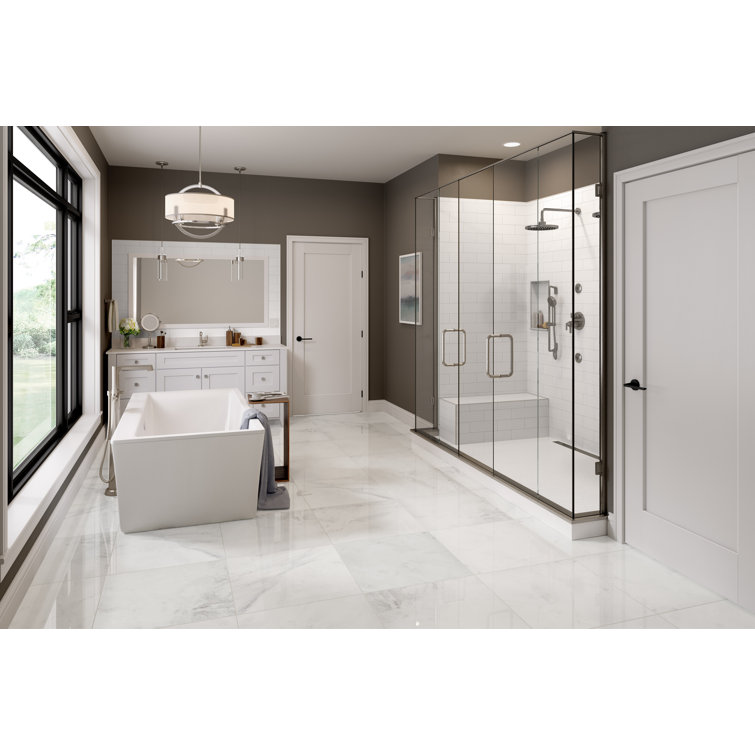 Kalta Bianco 24" x 24" Polished Marble Floor and Wall Tile