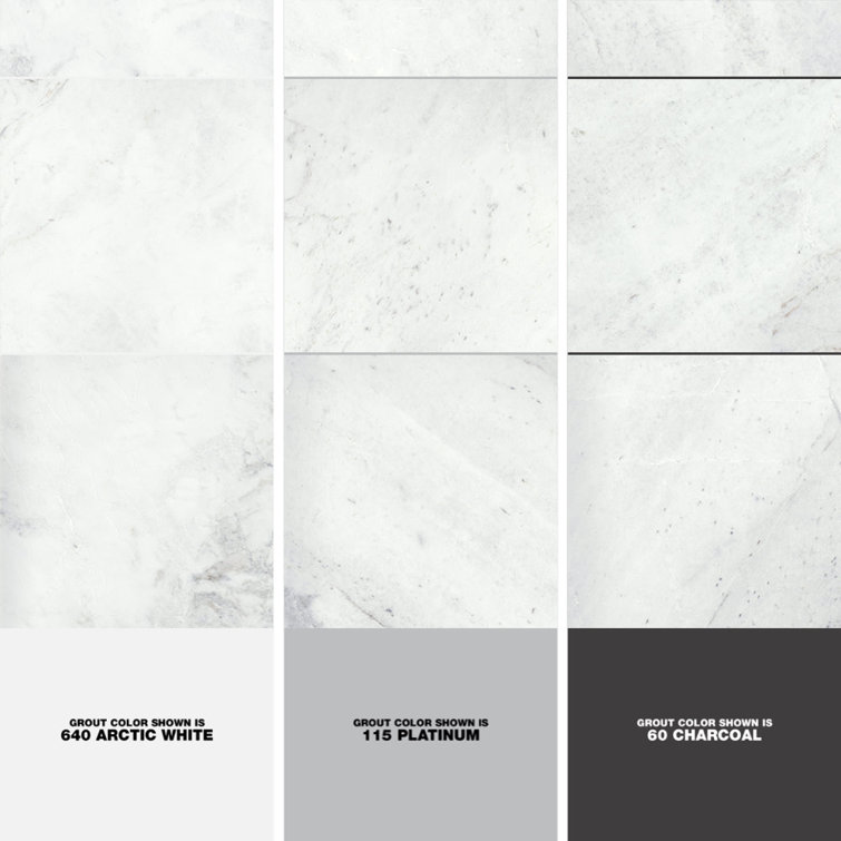Kalta Bianco 24" x 24" Polished Marble Floor and Wall Tile