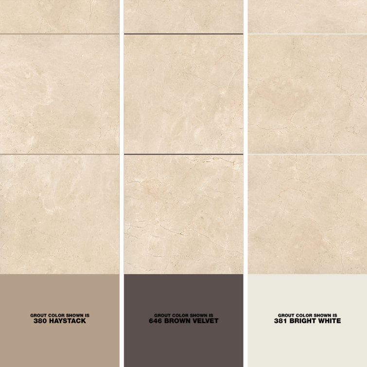 Crema Marfil Polished Marble 24" x 24" Tile