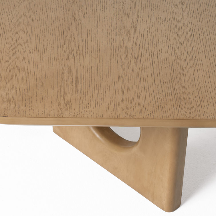 White Oak Rectangular Coffee Table with Sled Base