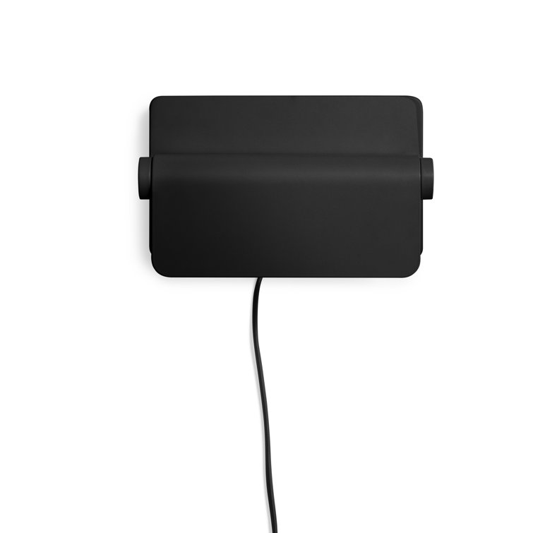 Black Metal Pivoting Shade Wall Sconce