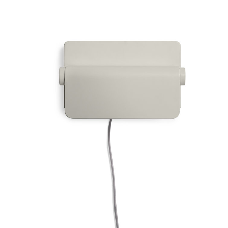 Putty Gray Metal Pivoting Shade Sconce