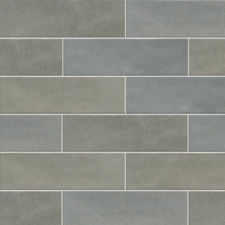 Passion 3" x 8" Glossy Gray Porcelain Wall Tile
