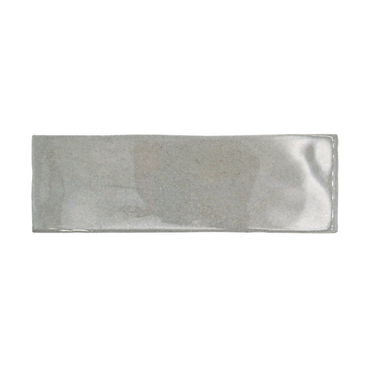 Passion 3" x 8" Glossy Gray Porcelain Wall Tile