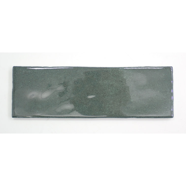 Verde 3x8 Glossy Porcelain Brick Look Wall Tile