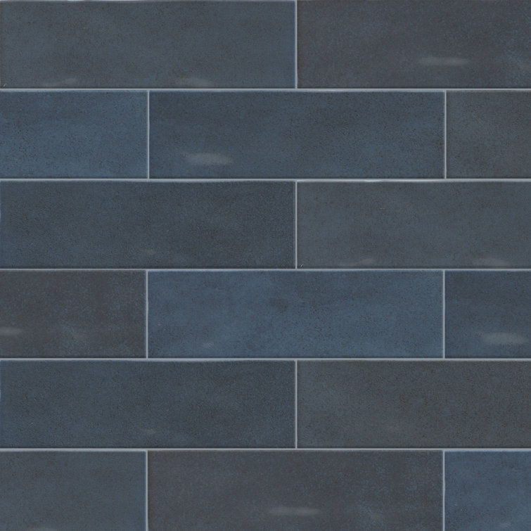 Azul Glossy Blue Porcelain Wall Tile 3 in. x 8 in.