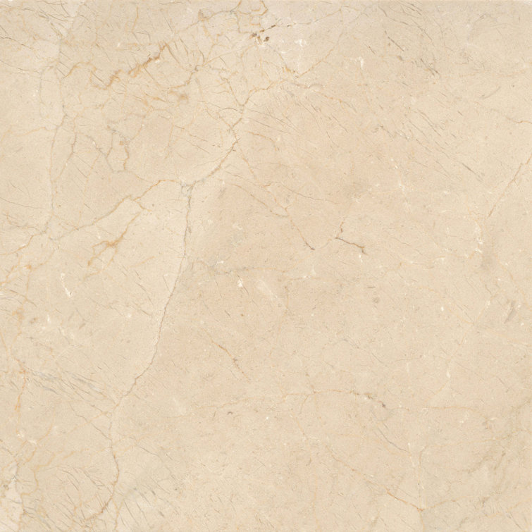 Crema Marfil 18'' x 18'' Polished Marble Look Tile