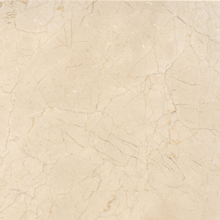 Crema Marfil 18'' x 18'' Polished Marble Look Tile