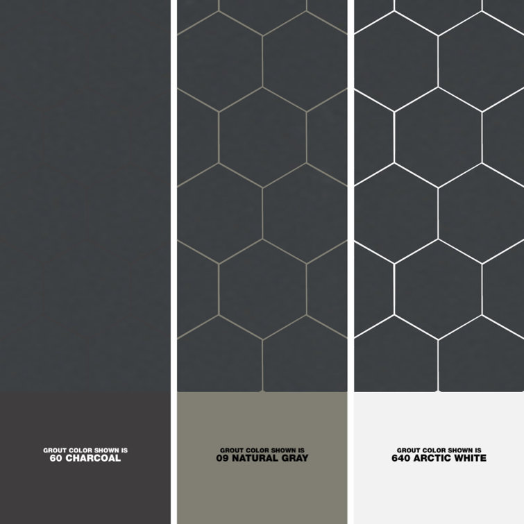 Heksa Black Matte Porcelain Hexagon Wall and Floor Tile