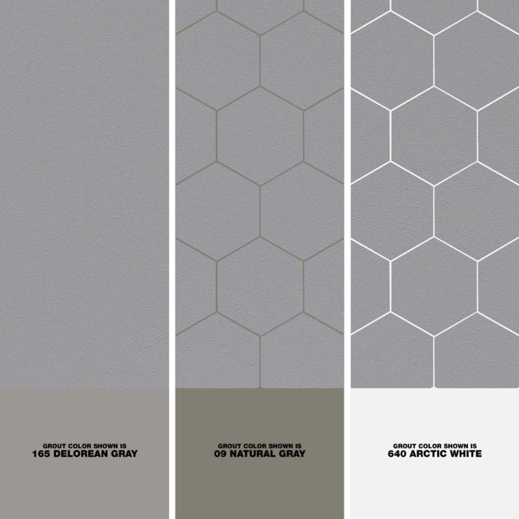 Silver Hexagon Matte Porcelain Tile for Wall and Floor