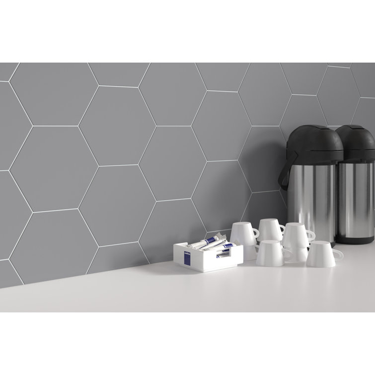 Silver Hexagon Matte Porcelain Tile for Wall and Floor