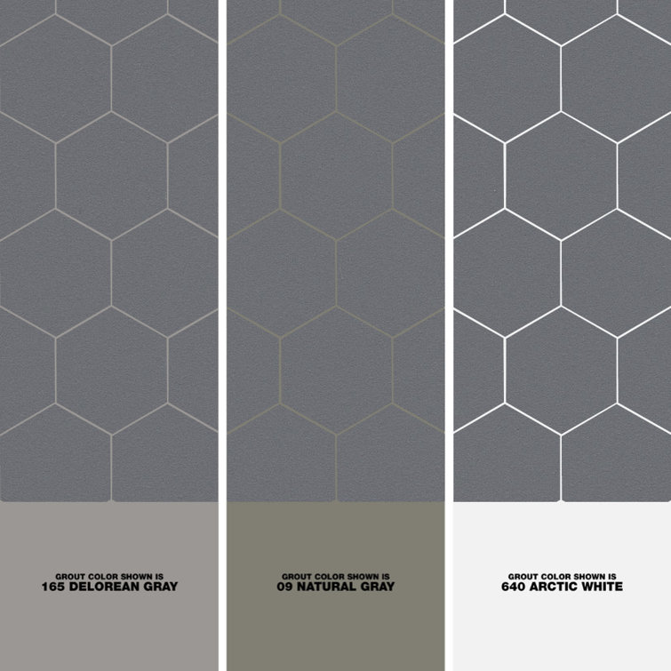 Gray Matte Hexagon Porcelain Wall and Floor Tile