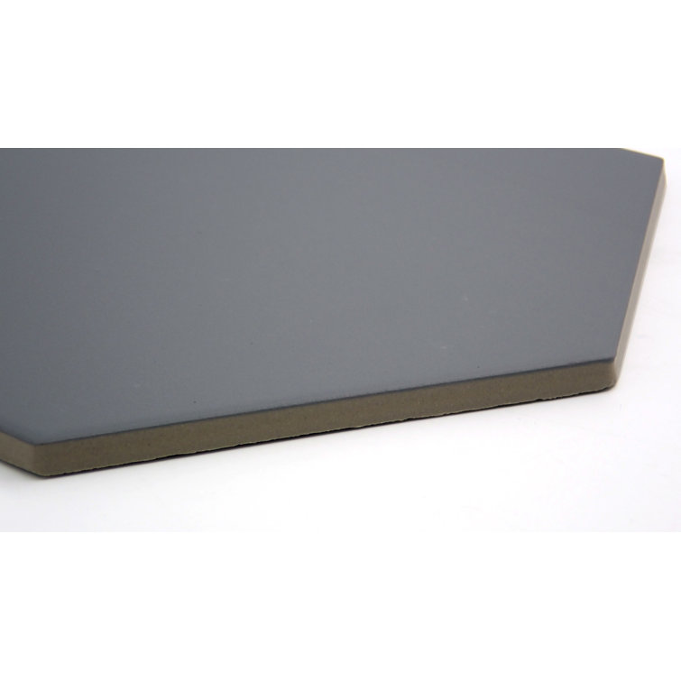 Gray Matte Hexagon Porcelain Wall and Floor Tile