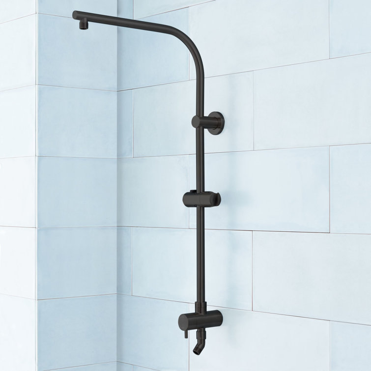 Matte Black Brass Adjustable Wall Mounted Shower System