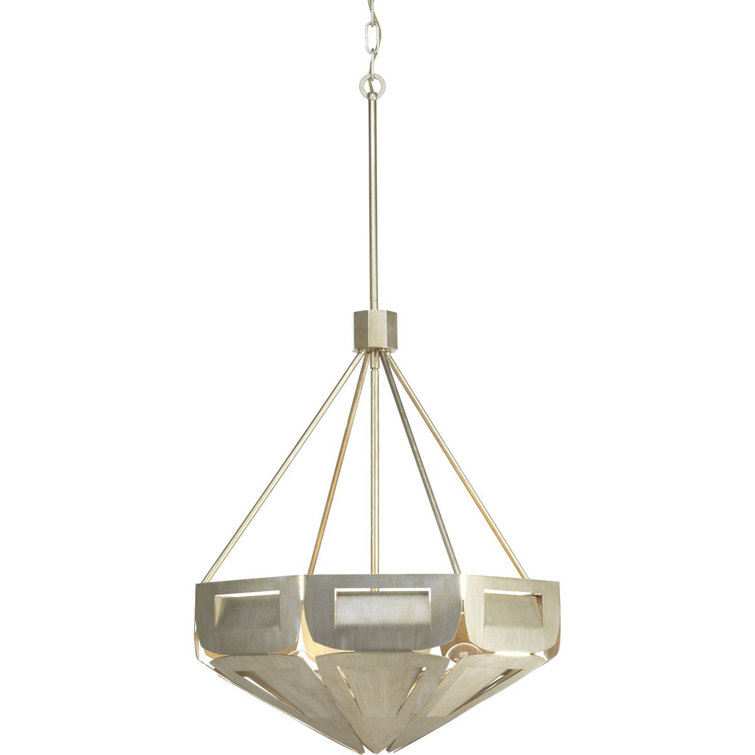 Yerba Silver Ridge 24" Geometric Cut Metalwork Pendant