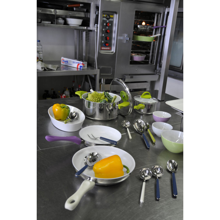 Cobalt Blue Stainless Steel 3-Piece Hostess Serving Set