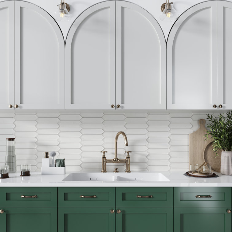 Pine Green Matte Ceramic Picket Tile for Kitchen and Bathroom