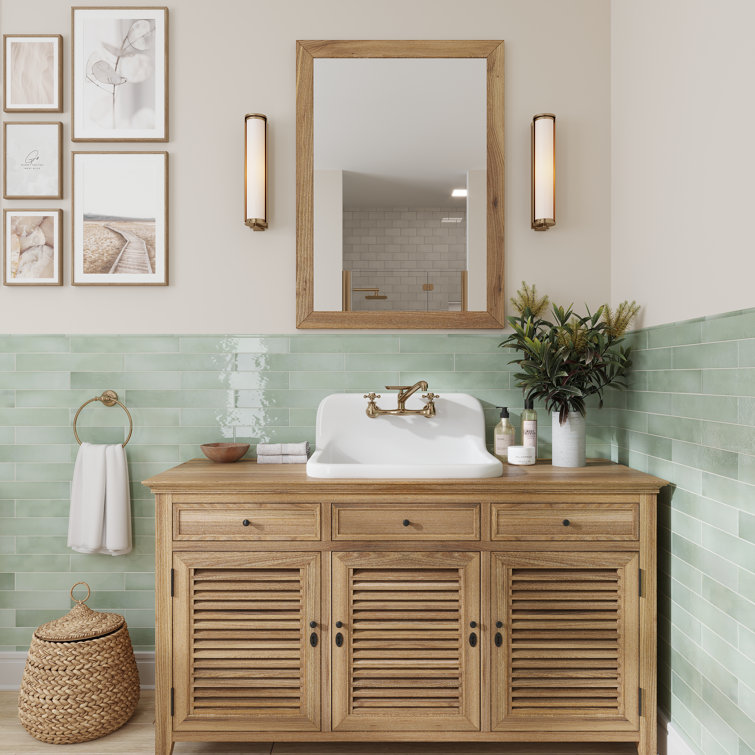 Tea Green Glossy Ceramic Subway Wall and Floor Tile