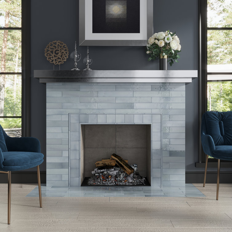 Gray Glossy Ceramic Subway Tile for Walls and Floors