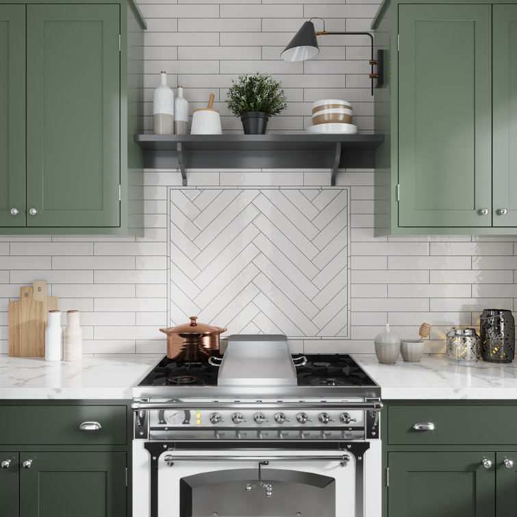 Ivory White Glossy Ceramic Subway Wall and Floor Tile