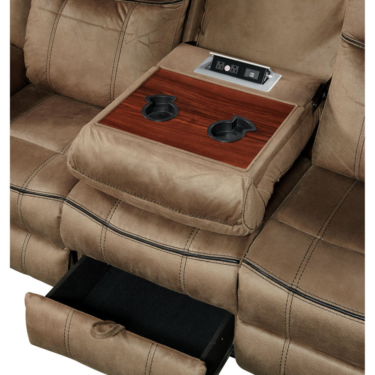 Tasso 3-Piece Dark Brown Reclining Sofa, Loveseat, and Chair Set