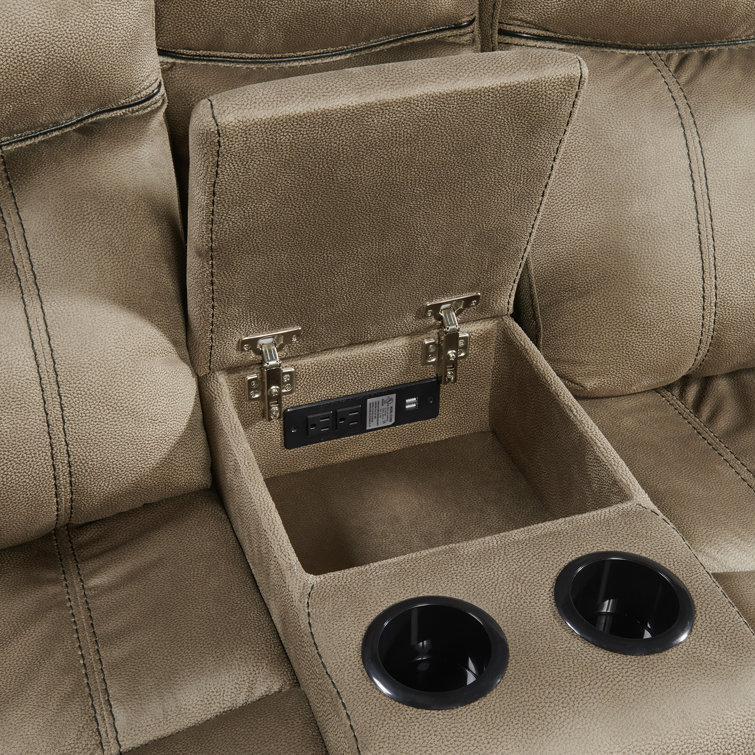 Tasso 3-Piece Dark Brown Reclining Sofa, Loveseat, and Chair Set
