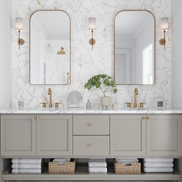 Splendor Matte White Porcelain Hexagon Tile for Wall and Floor