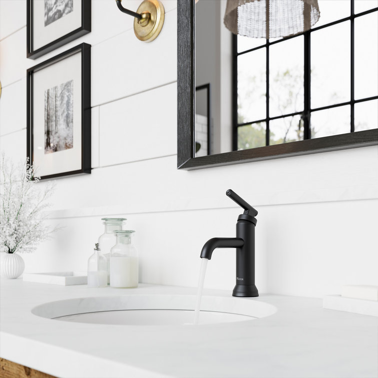 Capistrano Matte Black Single Handle Bathroom Faucet
