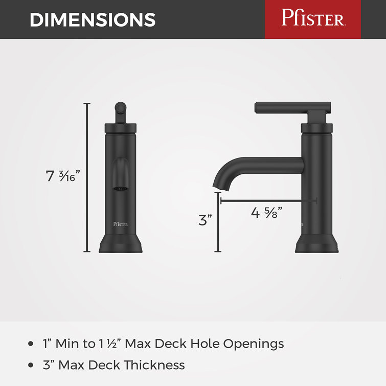 Capistrano Matte Black Single Handle Bathroom Faucet