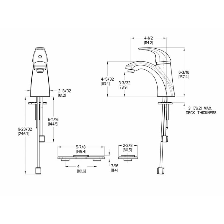 Parisa Traditional Brushed Nickel High Arc Bathroom Faucet