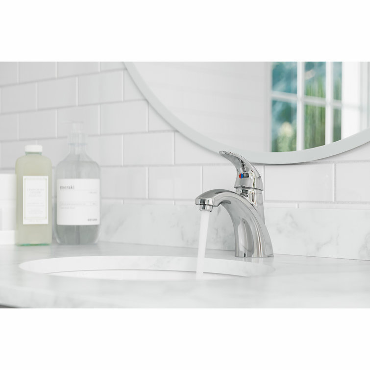 Polished Chrome High Arc Single Handle Bathroom Faucet