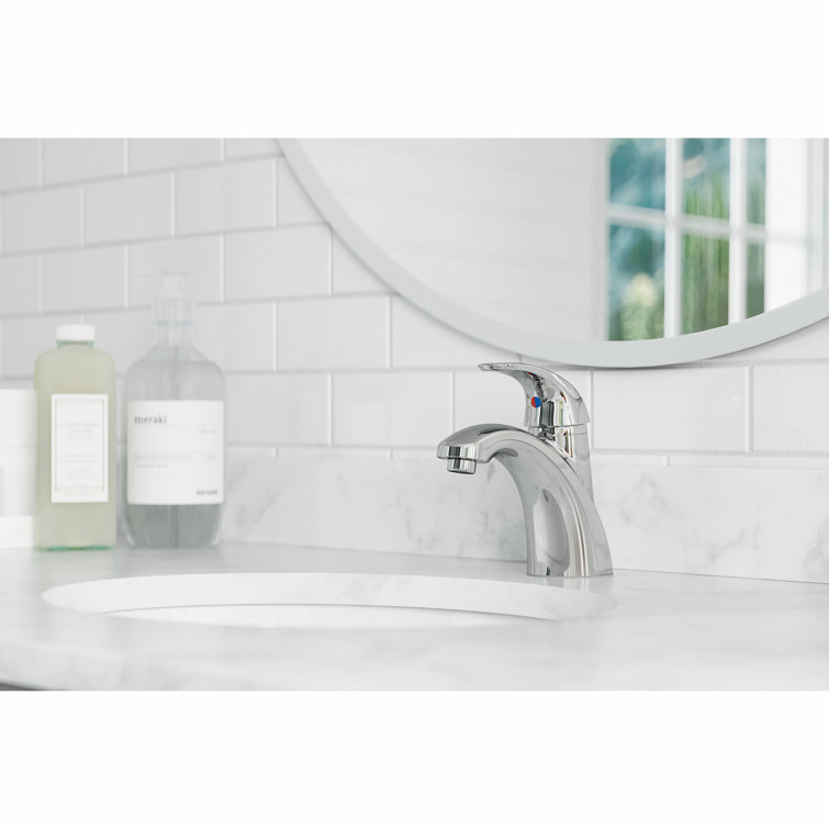 Polished Chrome High Arc Single Handle Bathroom Faucet