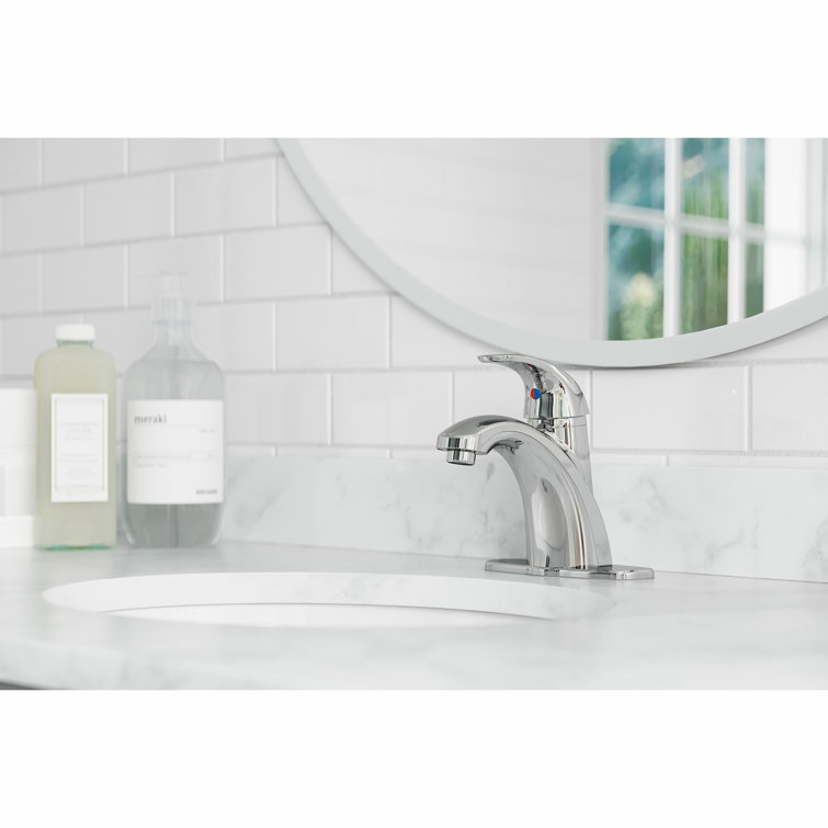 Polished Chrome High Arc Single Handle Bathroom Faucet