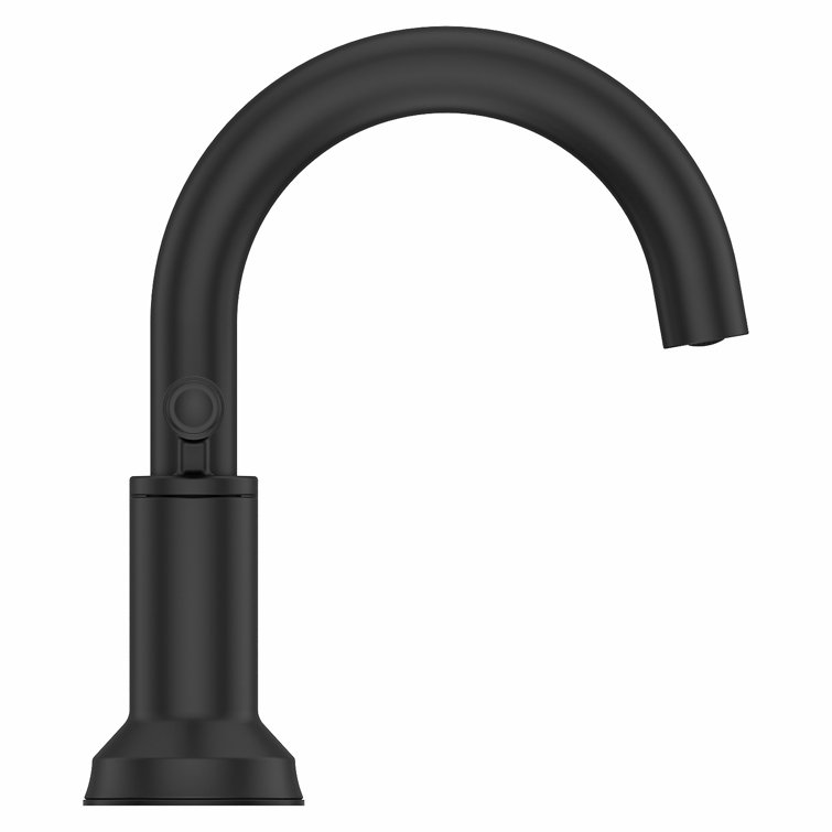 Capistrano Matte Black Widespread Bathroom Faucet with Drain Assembly