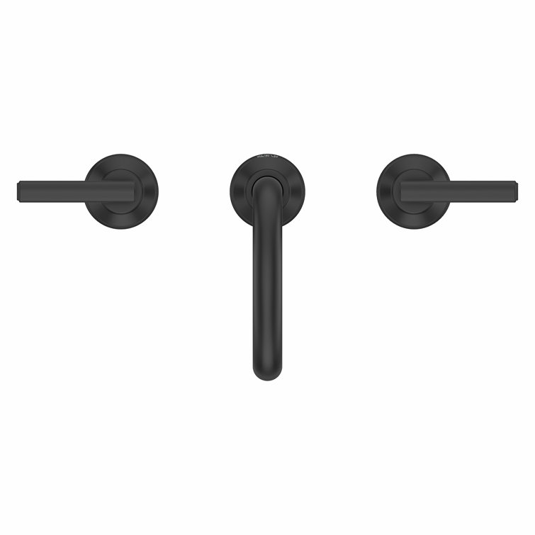 Capistrano Matte Black Widespread Bathroom Faucet with Drain Assembly