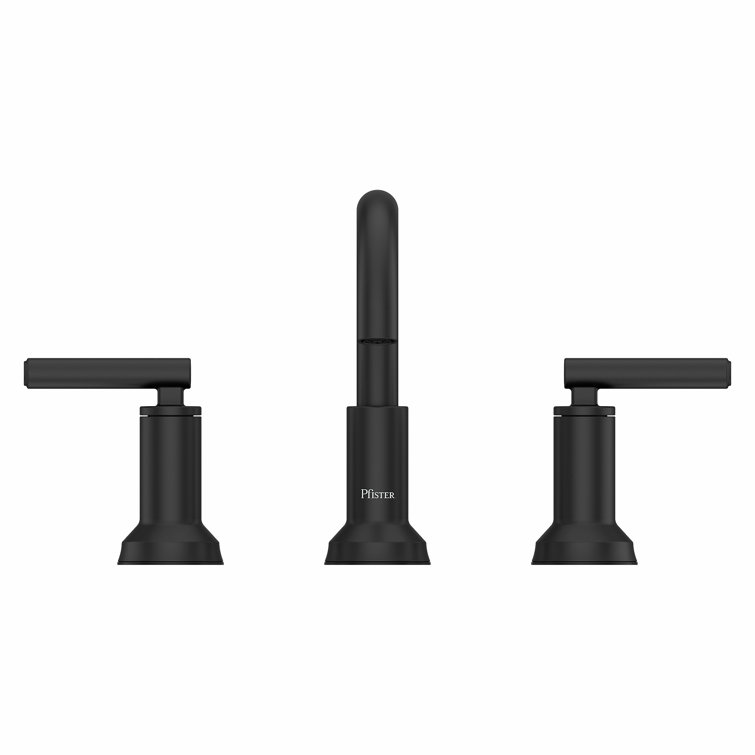 Capistrano Matte Black Widespread Bathroom Faucet with Drain Assembly