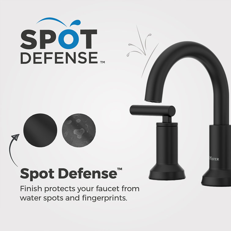 Capistrano Matte Black Widespread Bathroom Faucet with Drain Assembly