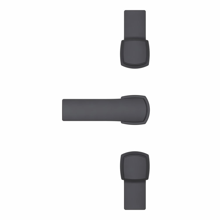 Matte Black High Arc Double Handle 8" Widespread Bathroom Faucet
