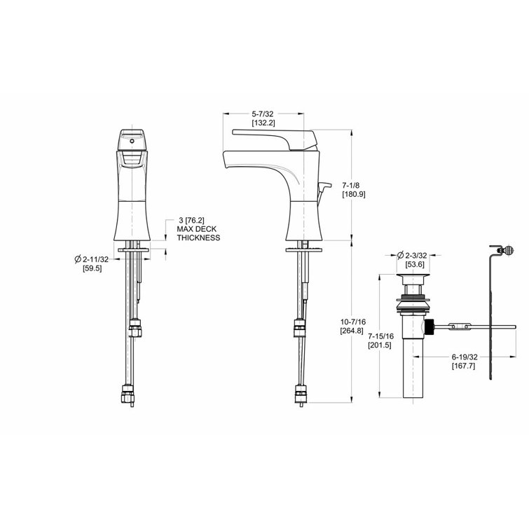 Kelen Polished Chrome Single Hole Bathroom Faucet