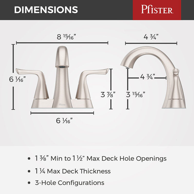 Spot Defense Brushed Nickel 4-Inch Centerset Bathroom Faucet