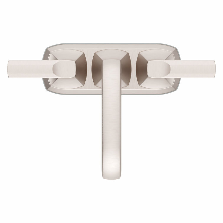 Vaneri Brushed Nickel 2-Handle Centerset Bathroom Faucet