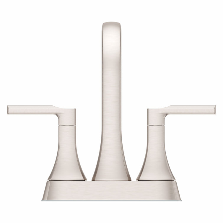 Vaneri Brushed Nickel 2-Handle Centerset Bathroom Faucet