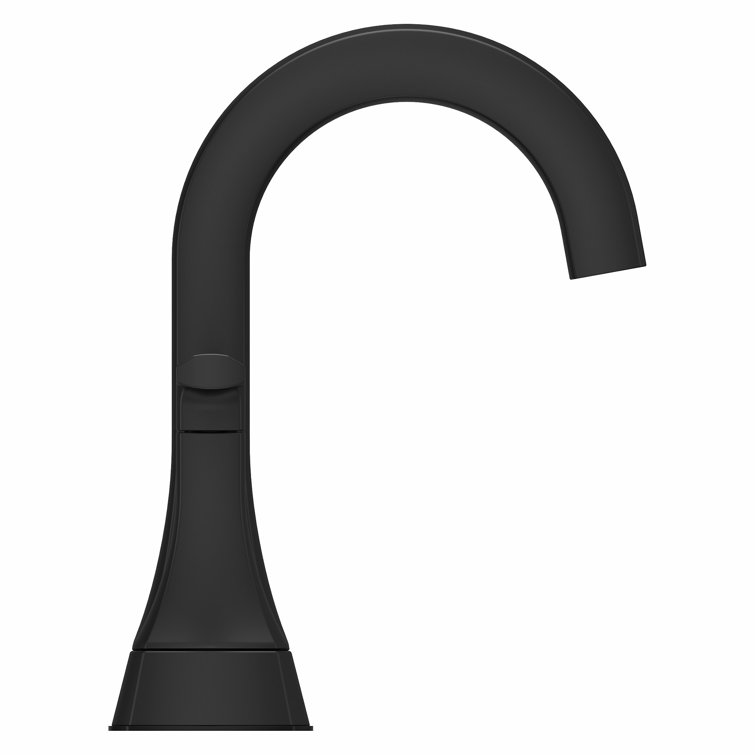 Vaneri Matte Black 4-Inch Centerset Bathroom Faucet with Drain Assembly