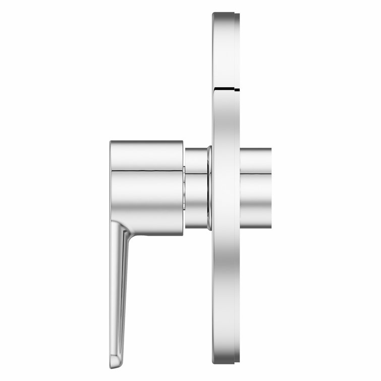 Polished Chrome Modern Single Handle Valve Trim