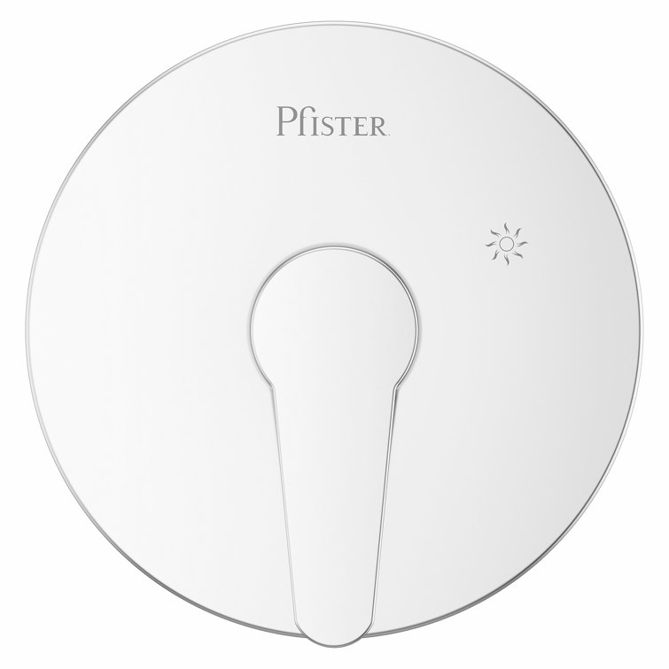 Polished Chrome Modern Single Handle Valve Trim