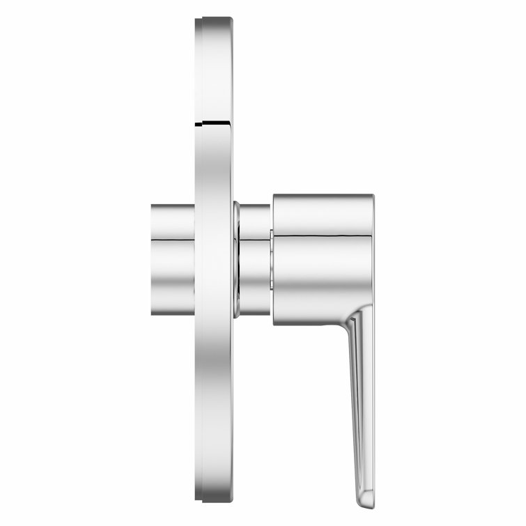 Polished Chrome Modern Single Handle Valve Trim