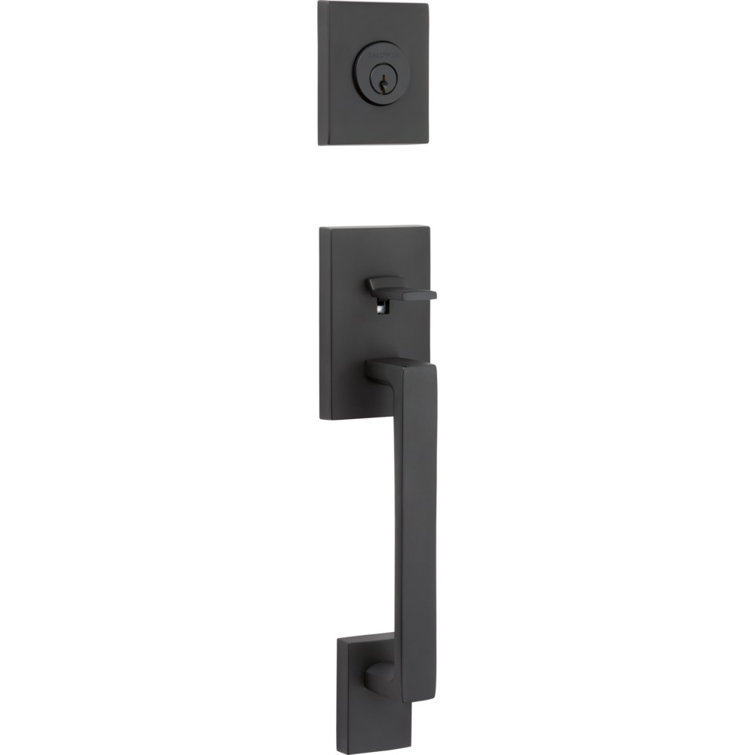 Satin Black Solid Brass Single Cylinder Door Handleset