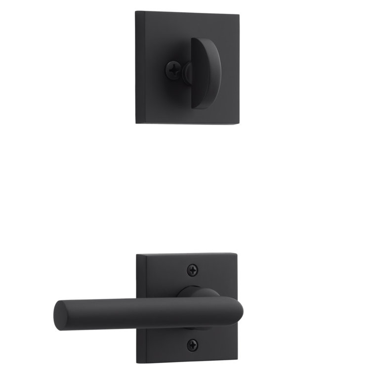 Satin Black Solid Brass Single Cylinder Door Handleset