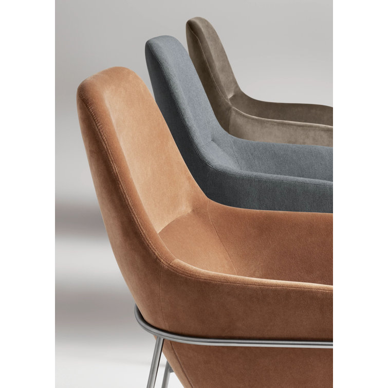Storm Velvet Black Metal Lounge Chair